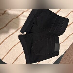 Lucy Black Denim Shorts Ava Mid Rise